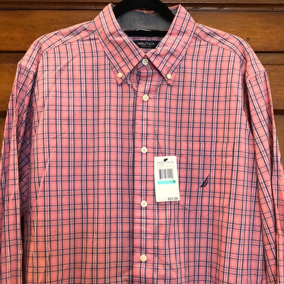 Nautica Other - 🛍NWT Men’s Nautica Salmon/Blue plaid shirt
